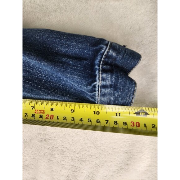 Levi Strauss Denim Jacket Child 3X Regular Blue Jean Classic Red Tab Snap Front - Picture 10 of 10